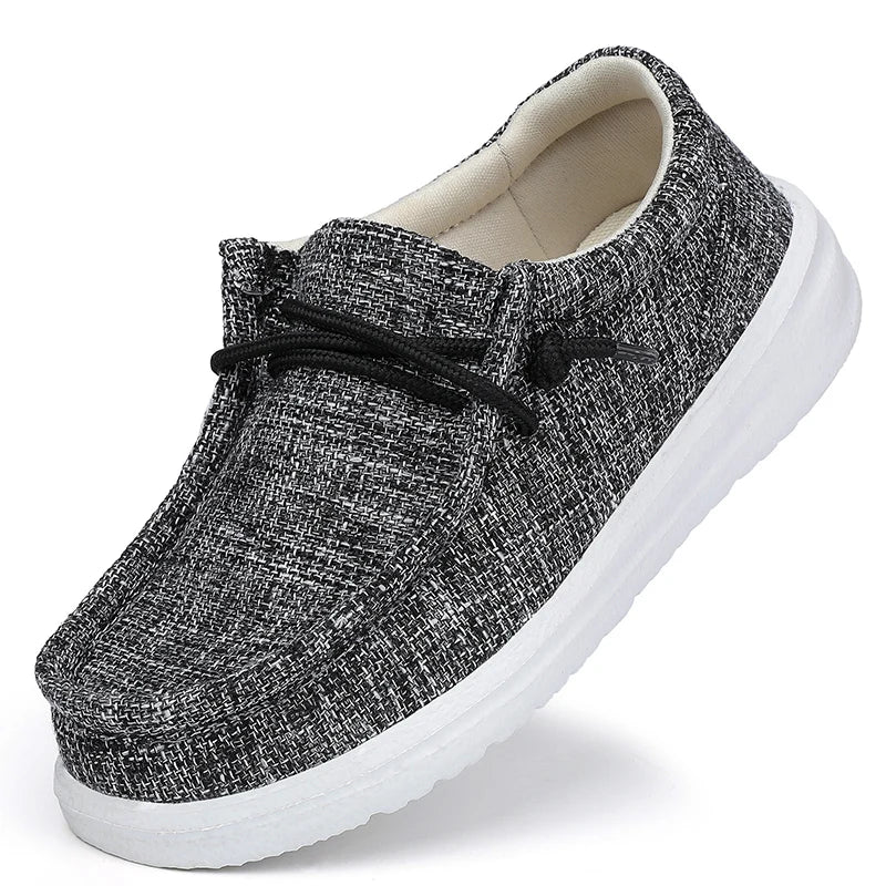 Children Loafers Shoes Boys Flat Sneakers Kids Casual Shoes Toddler Outdoor Lace-up Breathable Shoes Soft Bottom Solid Color
